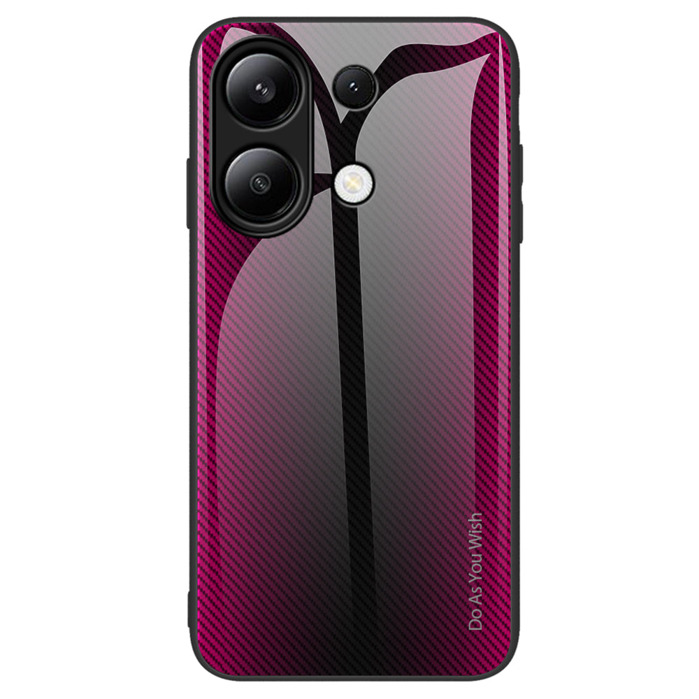 For Xiaomi Redmi Note 13 4G Case Tempered Glass+TPU Drop-proof Phone Cover For Xiaomi Redmi Note 13 4G Case Tempered Glass+TPU Drop-proof Phone Cover